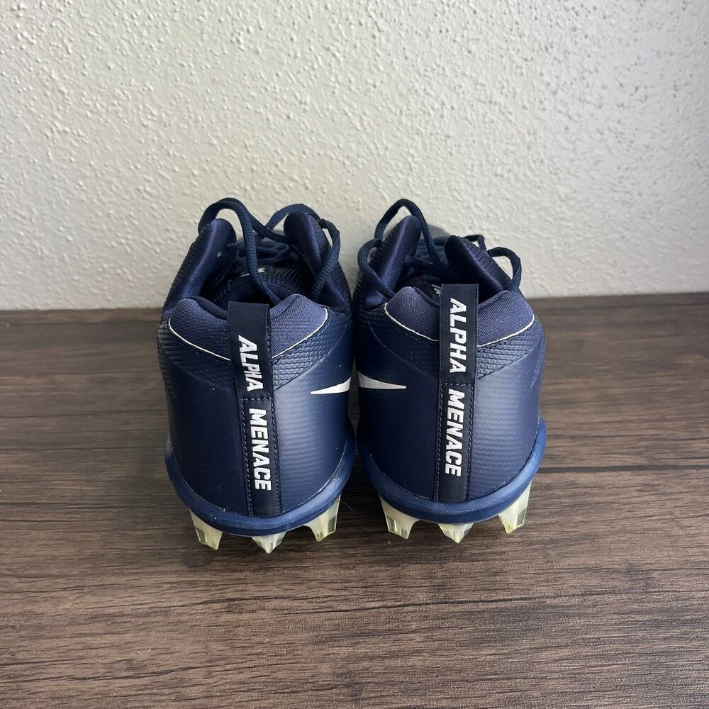 NEW Nike Alpha Menace Pro Low TD College Navy White Football Cleats Men’s 15 - Picture 4 of 10